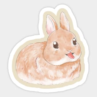 Sassy Cream Bunny Sticker